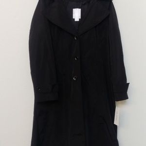 COPY - Via Spiga Hooded Black Rain Jacket